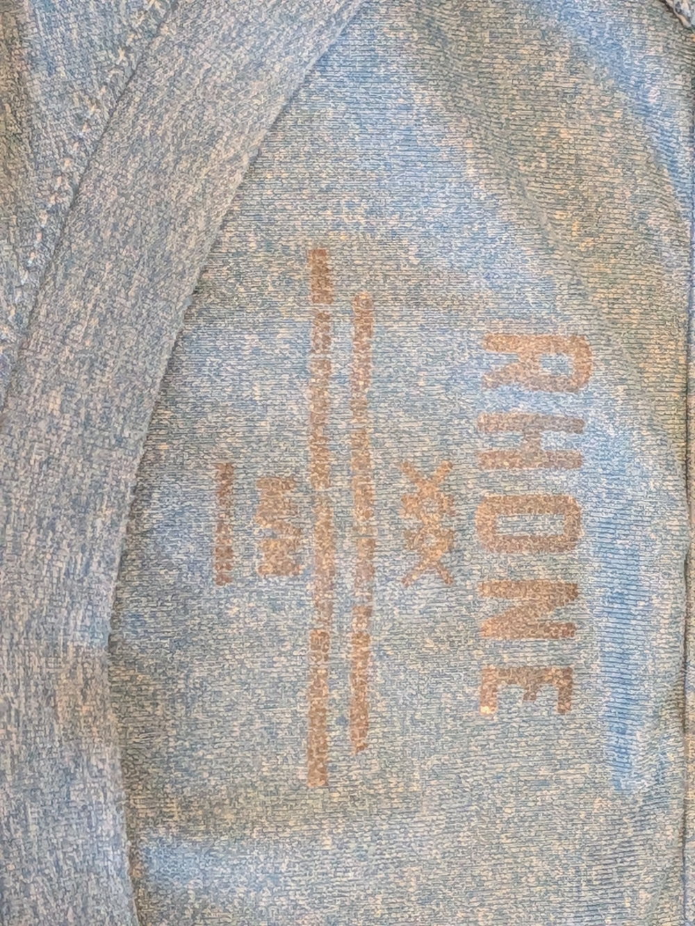 RHONE Men's Heather Slate Performance Crew Neck T-Shirt - Picture 3 of 4